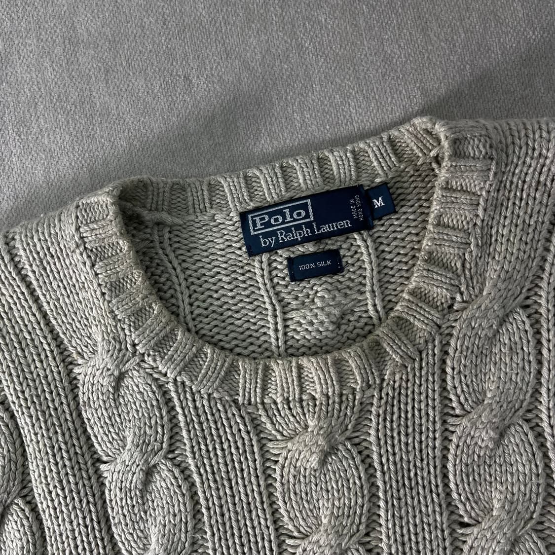 100 폴로 랄프로렌 실크 꽈배기 니트 상품이미지2