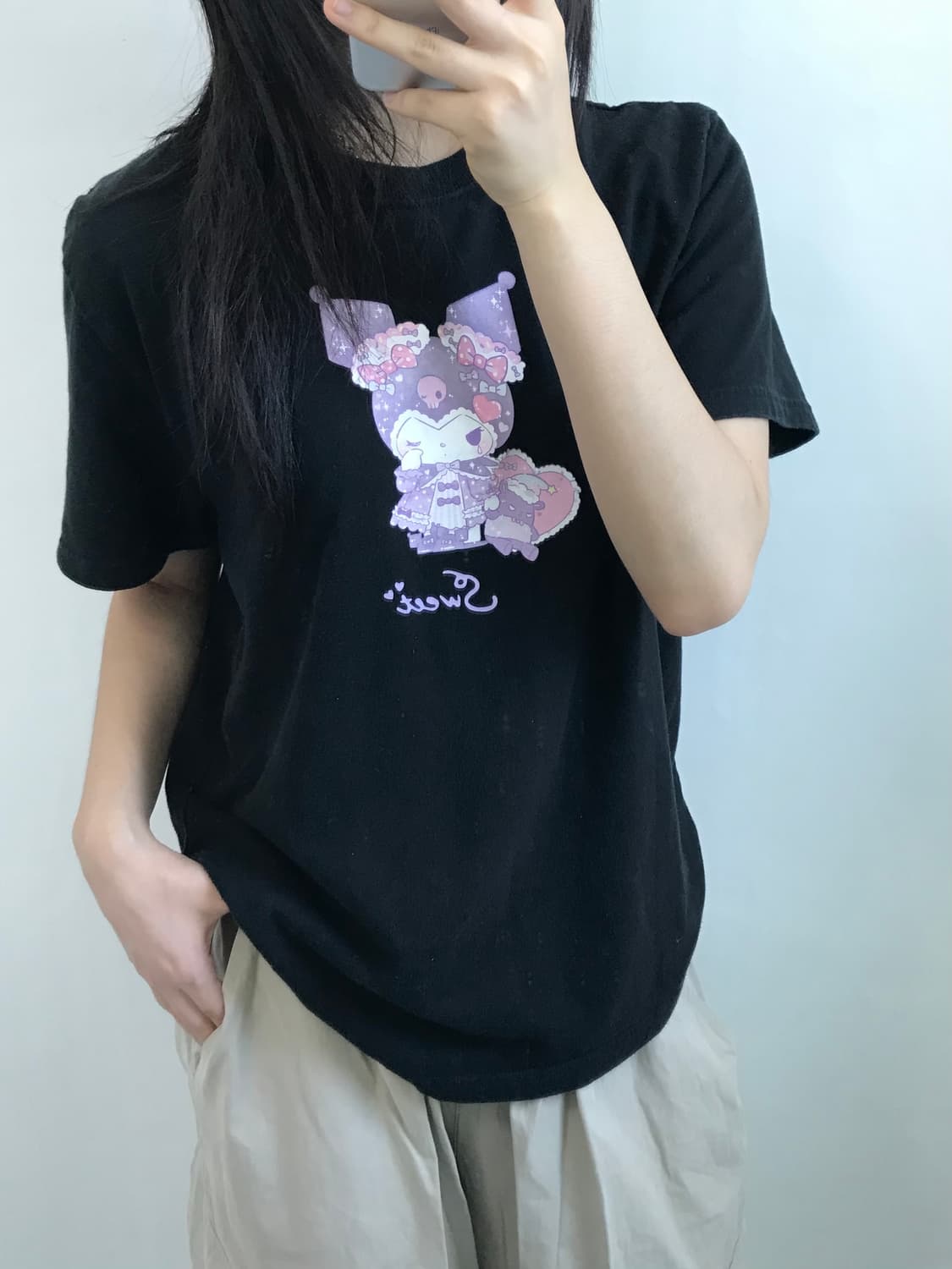 KuromiXDollymix 쿠로미 프린팅 티셔츠 상품이미지2