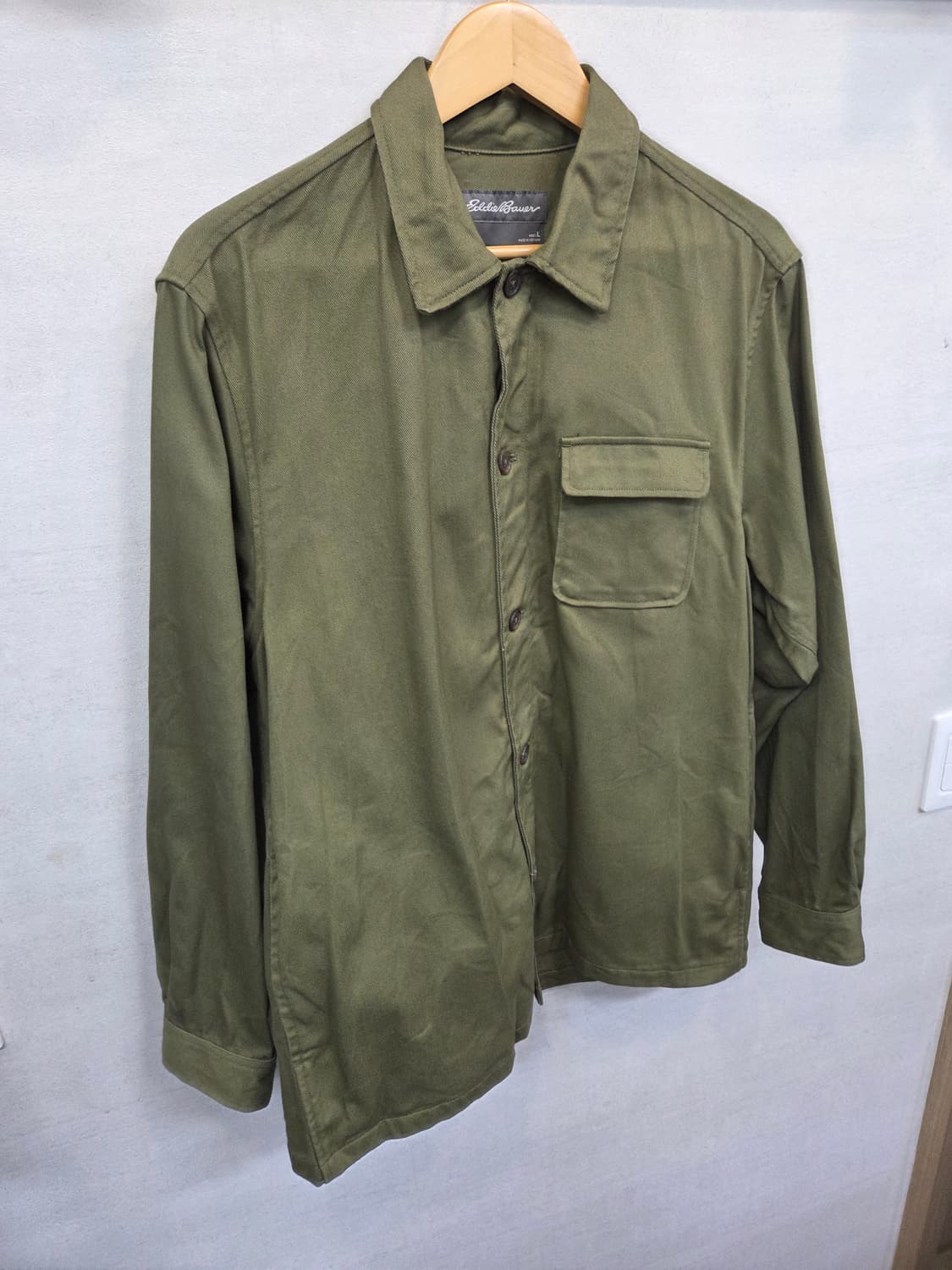 에디바우어 원포켓 아메카지 코튼 셔츠자켓 L 상품이미지5