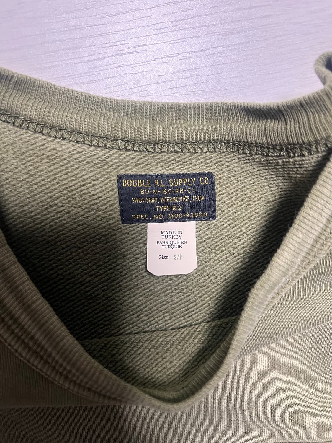 더블알엘 프렌치테리 스웨트셔츠 맨투맨 상품이미지2