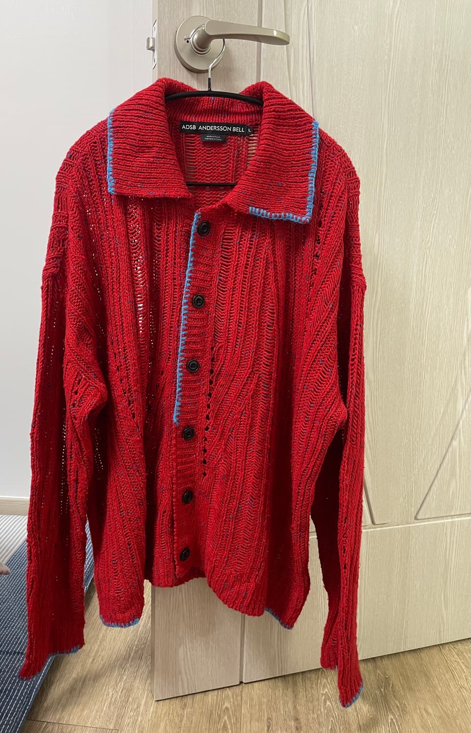 앤더슨벨 네프 울 가디건 레드 상품이미지1