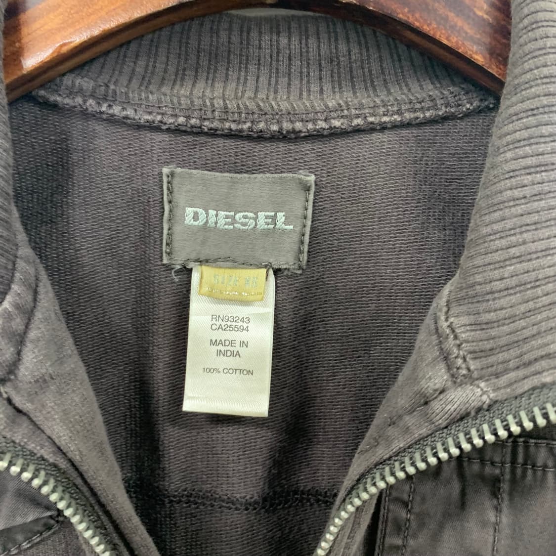 디젤 y2k 와투케 차콜 코튼 집업 상품이미지6