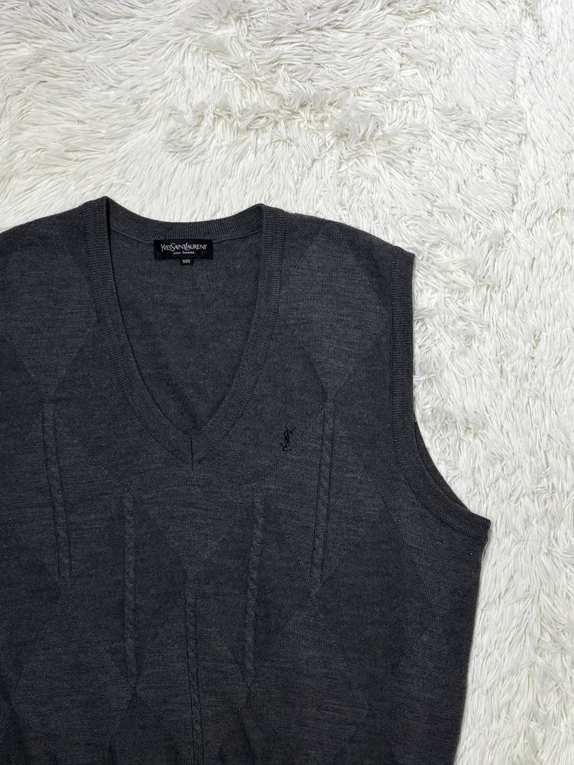 YSL 90’s 스몰로고 니트조끼 상품이미지5