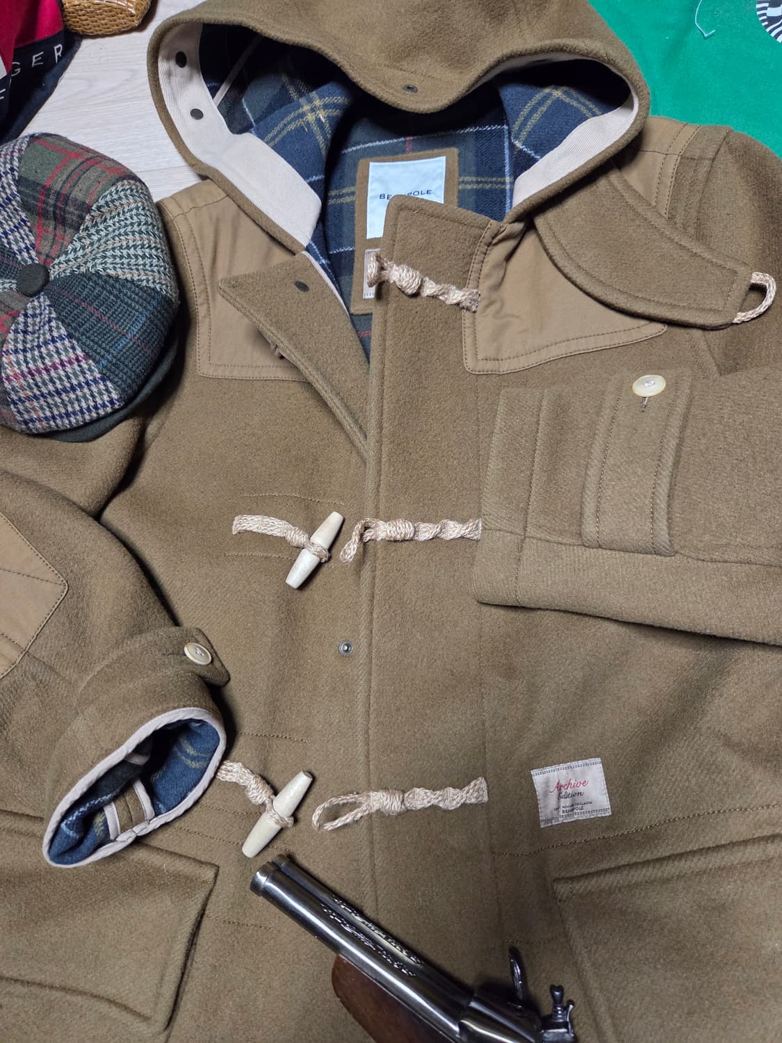 (3~4회 착용)BEAN POLE 패치 더플코트 떡볶이 코트 빈폴 상품이미지6