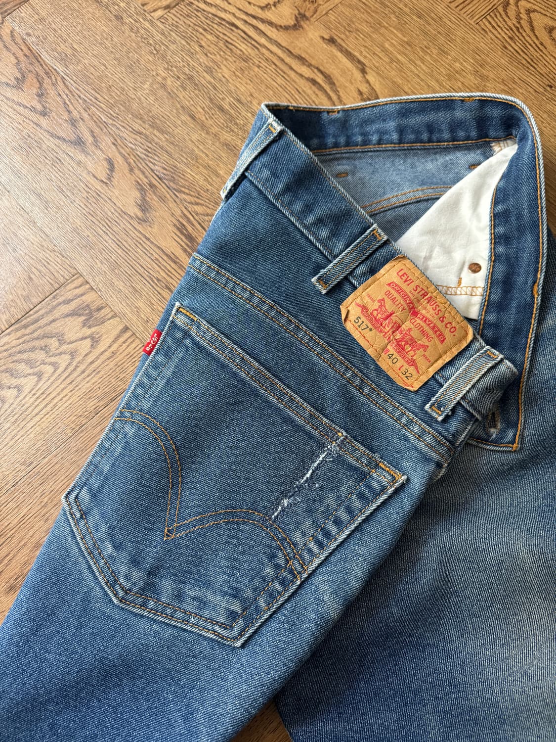[40]00's 리바이스 517 빈티지 페이딩 스트레치 플레어진 F50 상품이미지4