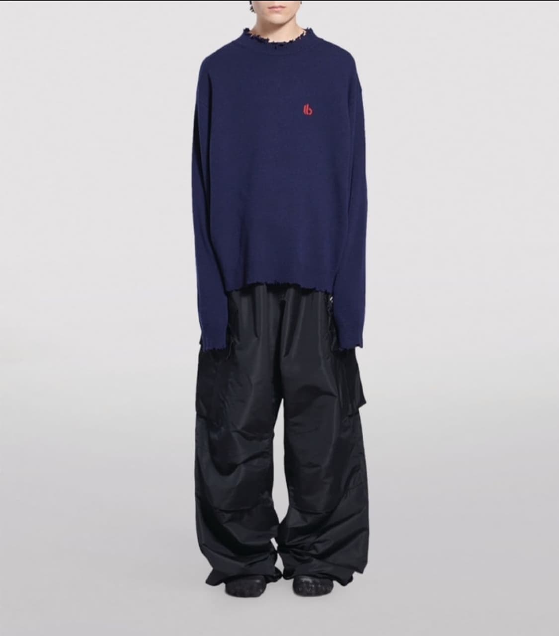 [L] 발렌시아가 더블B 자수 로고 니트 스웨터 상품이미지2