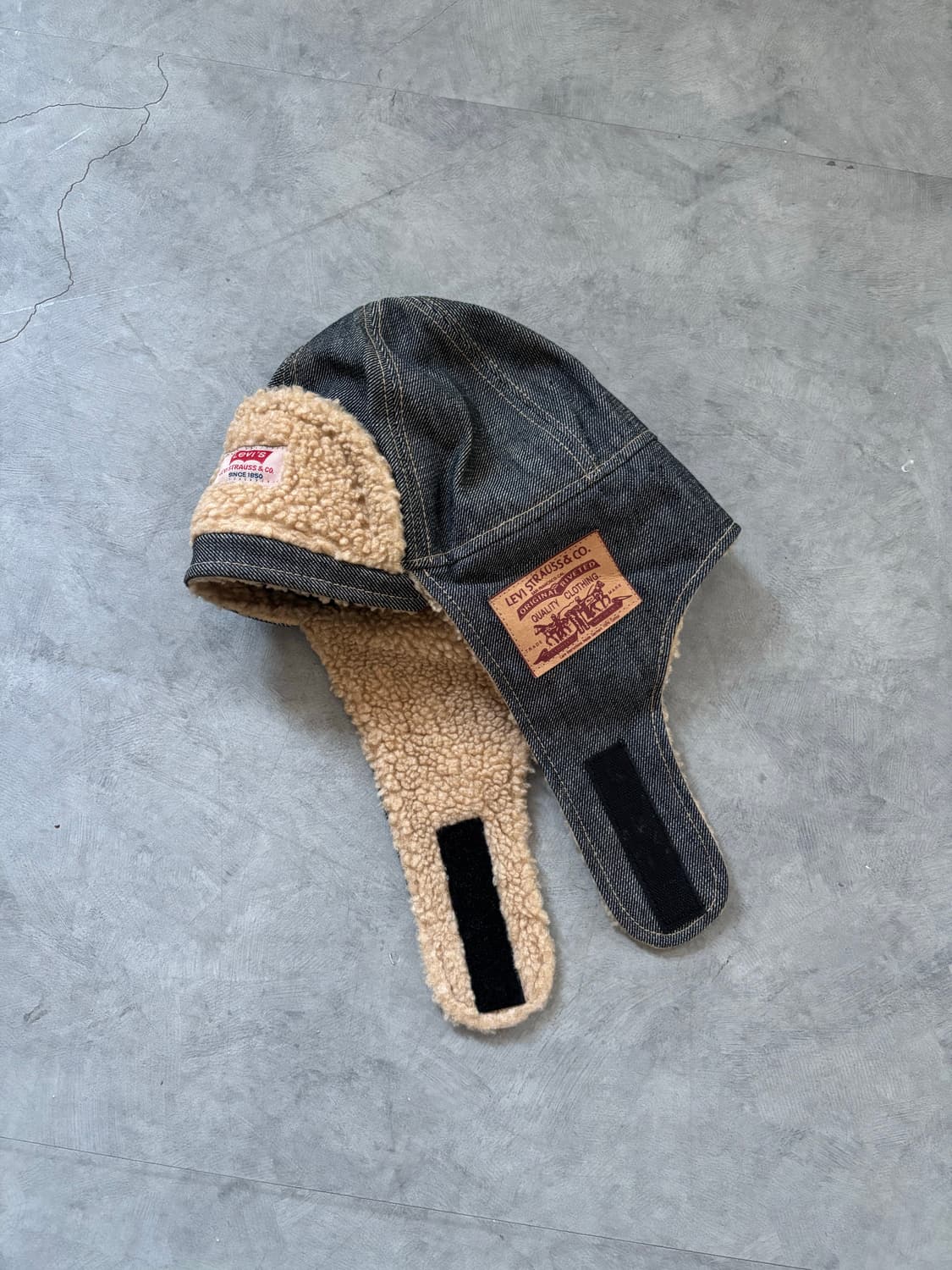 Levi's 리바이스 데님 쉐르파 트래퍼 햇 상품이미지1