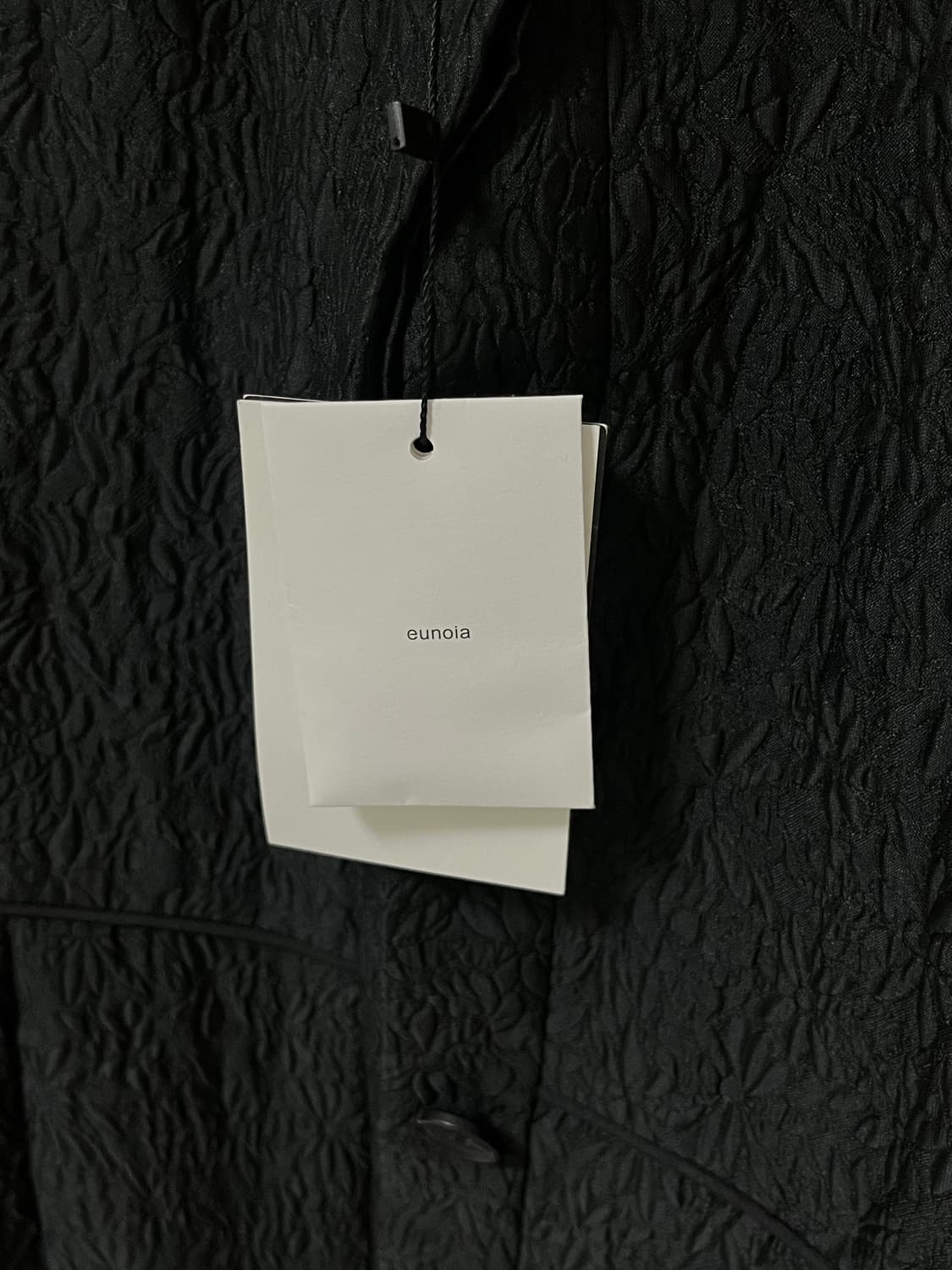 유노이아 자카드 볼륨자켓 (블랙) 상품이미지4