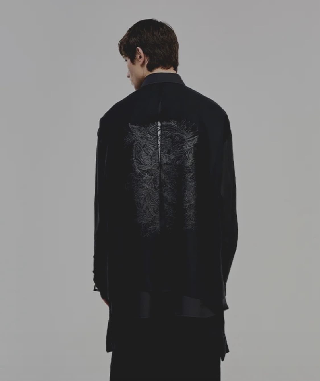 송지오 아크엔젤 베일드 셔츠 48 사이즈 블랙 새상품 상품이미지1