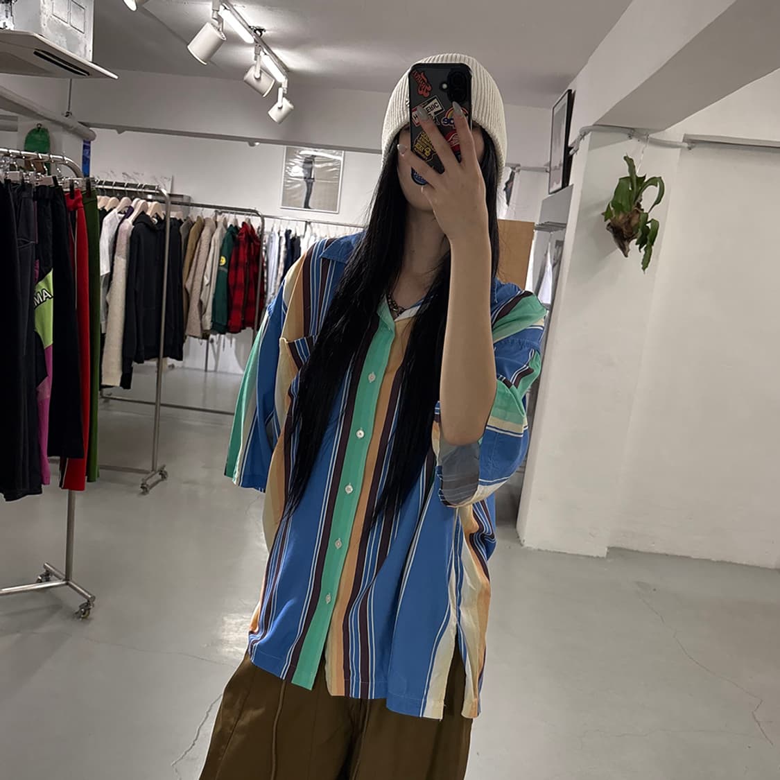 CITEN Ombre Stripe Open Collar Shirt 상품이미지3