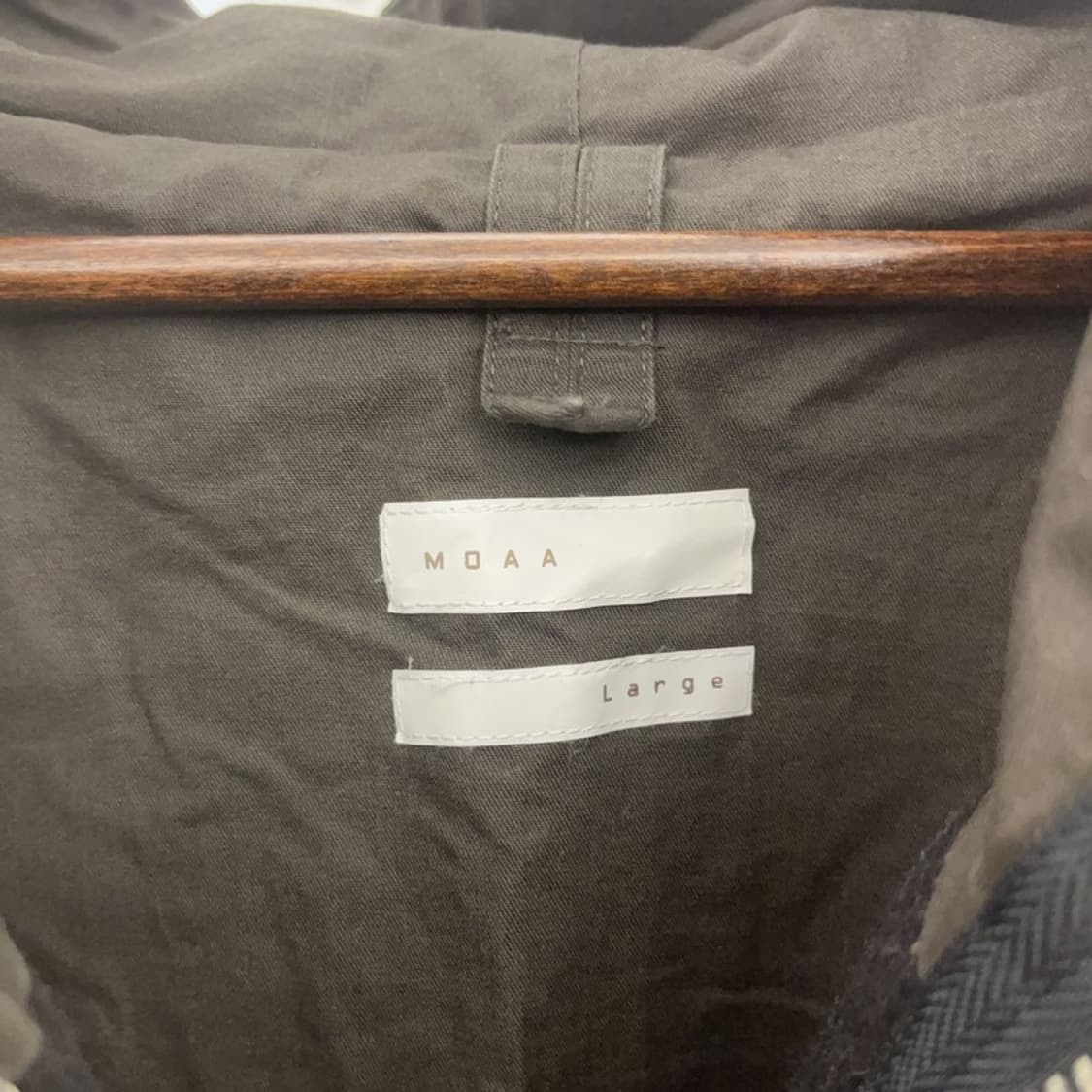 모아 빈티지 모던 캐주얼 후드 롱코트 자켓 L C09173 상품이미지5