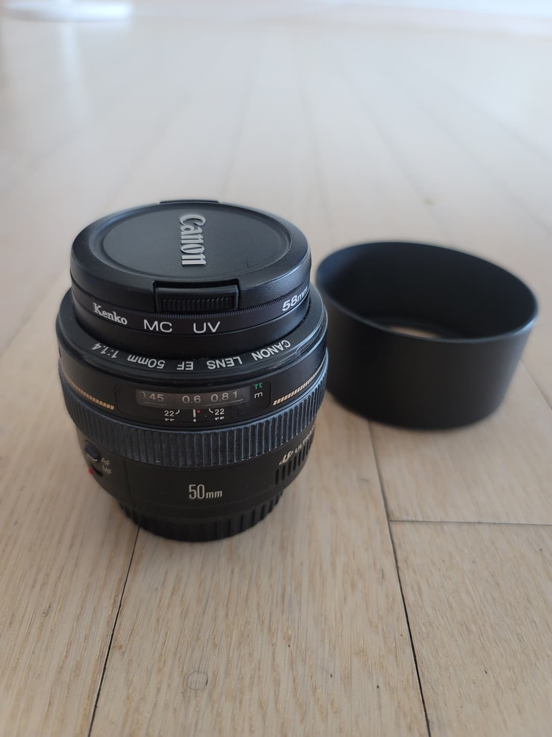 캐논 EF 50mm f1.4 USM 50.4 단렌즈 (쩜사)렌즈+ 후드 상품이미지1