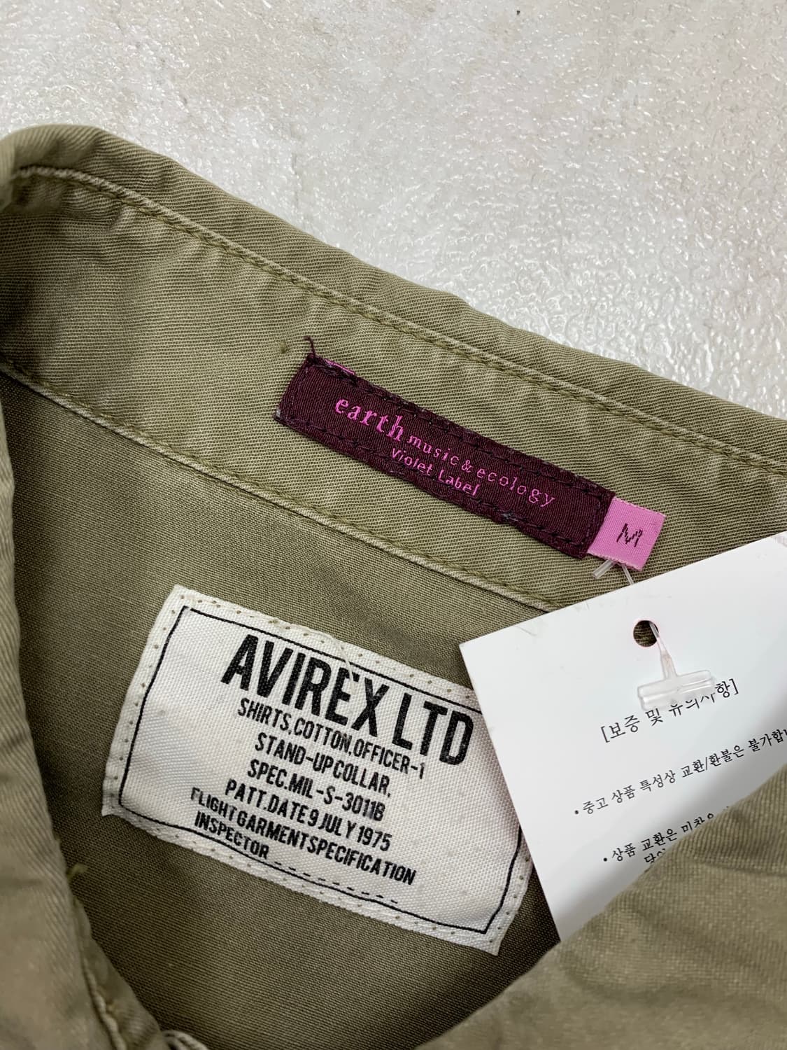 아비렉스 카키 셔츠 #667 상품이미지5