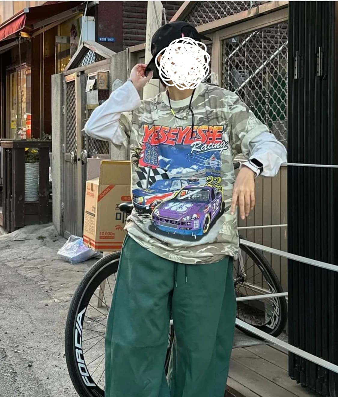 예스아이씨 카모 레이싱 반팔 XL  상품이미지7