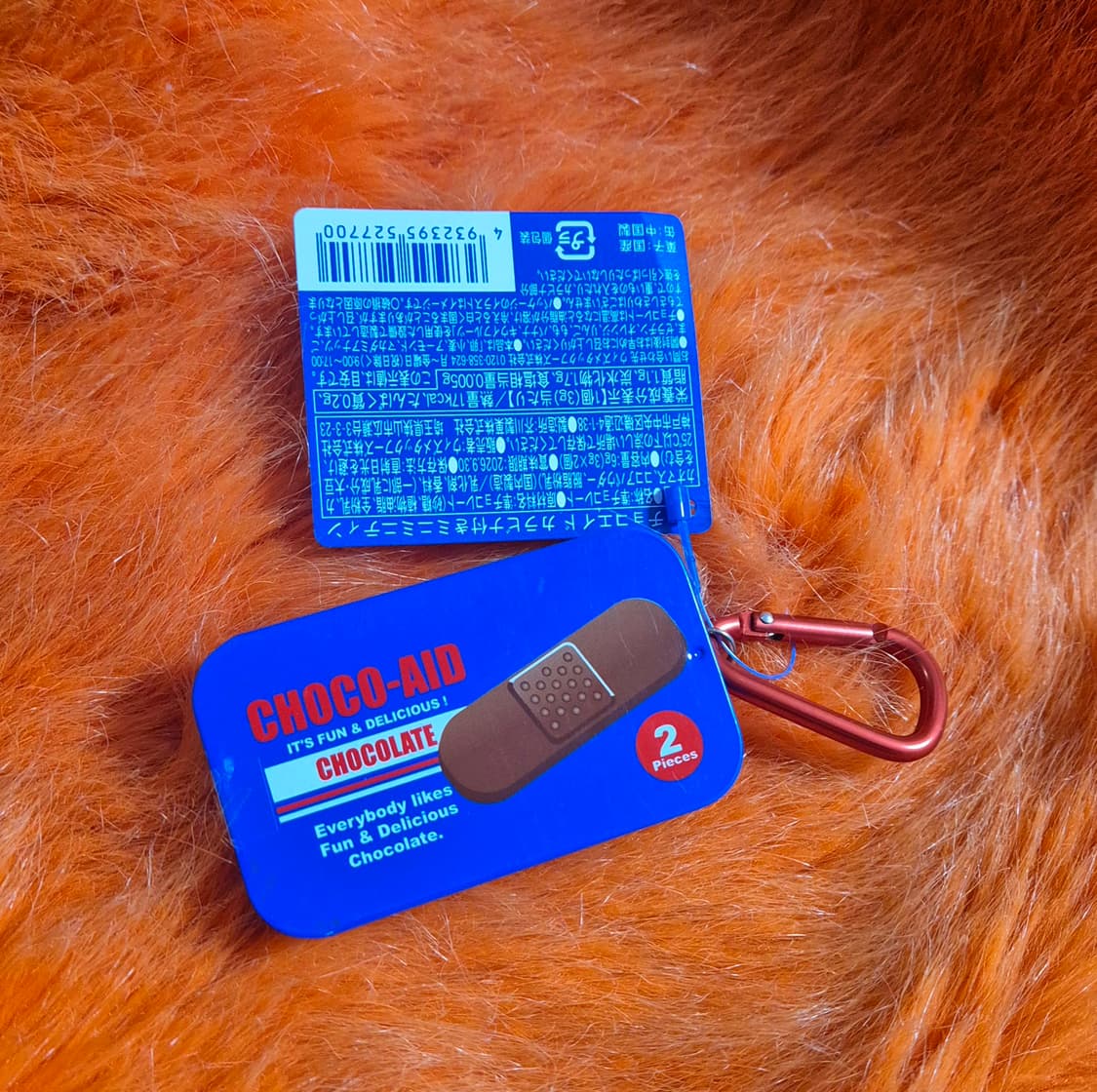 CHOCO-AID 반창고 모양 초코 카라비너 틴케이스 새상품 상품이미지5