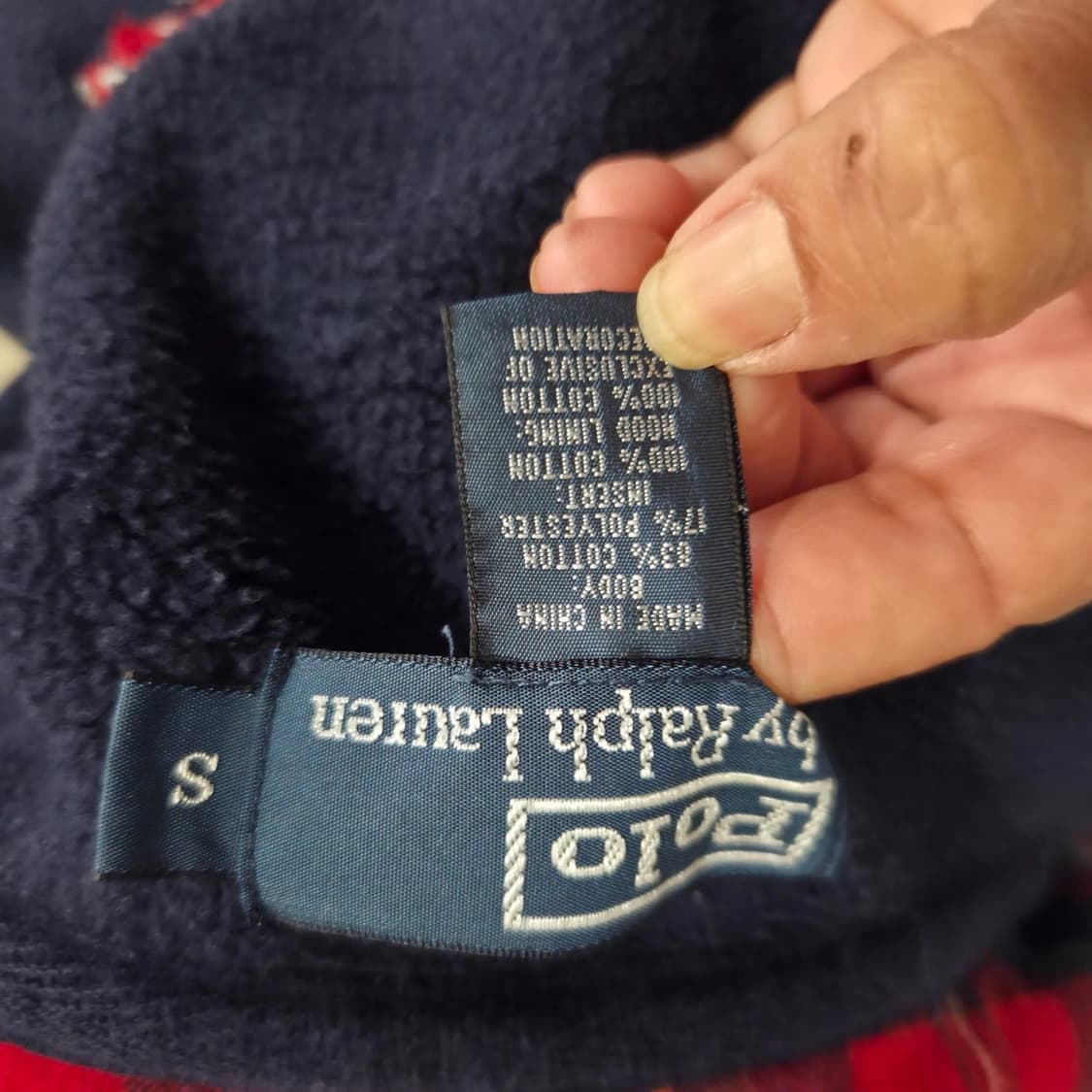 폴로 랄프 로렌 빅 포니 체크 안감 후드 집업 상품이미지4