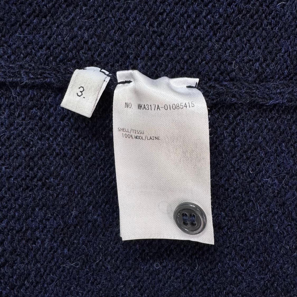 [3사이즈] 톰브라운 사선완장 크루넥 울 니트 네이비 (MKA317A) 상품이미지7