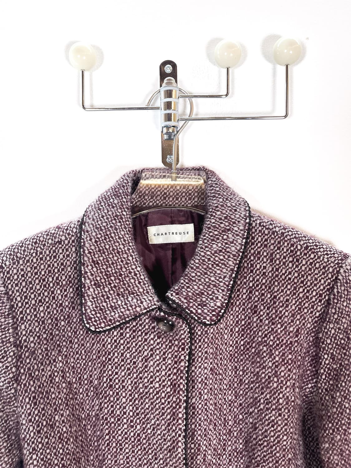 빈티지 퍼플 울 자켓 숏코트 상품이미지7