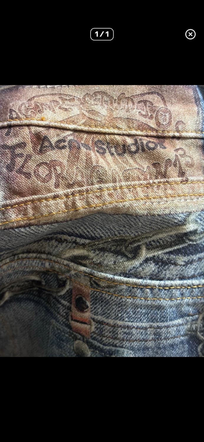 (50)아크네 스튜디오 배기핏 진 1981F 미드블루 상품이미지7