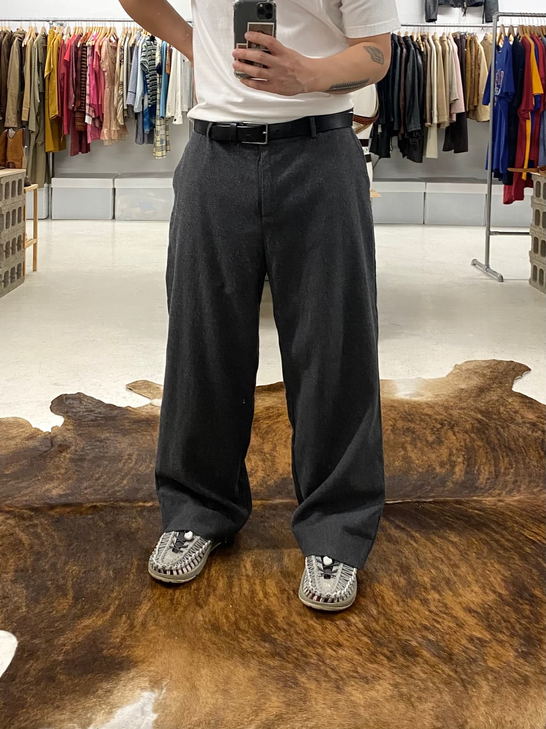 L.L. BEAN wide flannel slacks 엘엘빈 플란넬 팬츠 상품이미지1