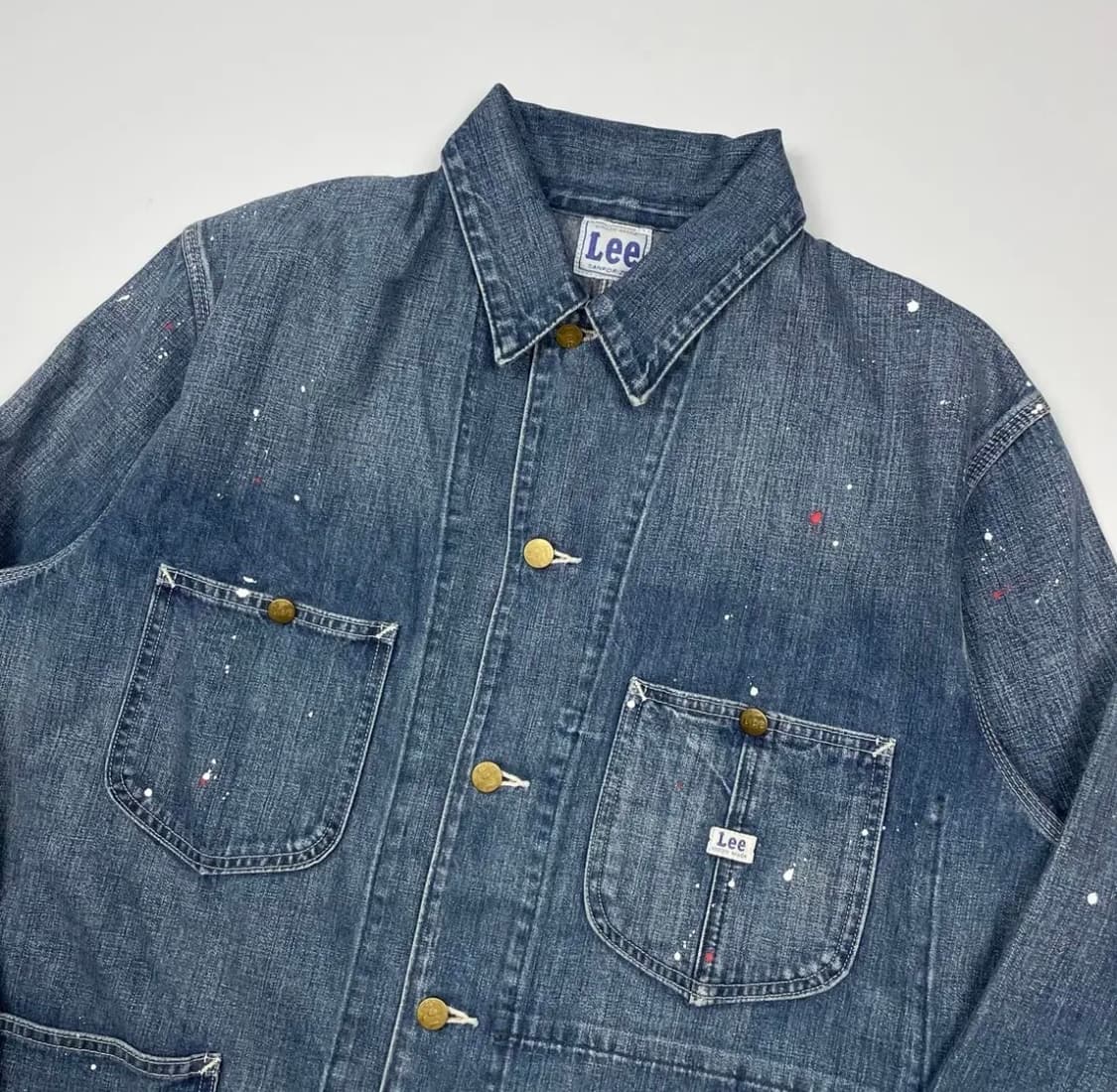 리 재팬 페인팅 데님 커버올 자켓 상품이미지3