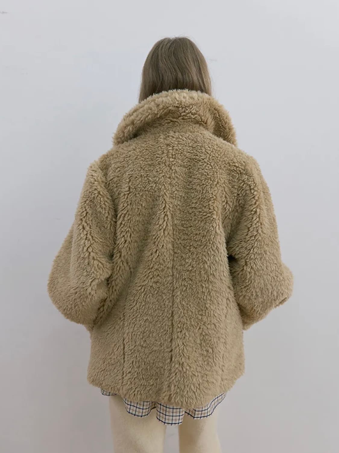 노컨텐츠 24FW 페이크 퍼 더블 코트 상품이미지5