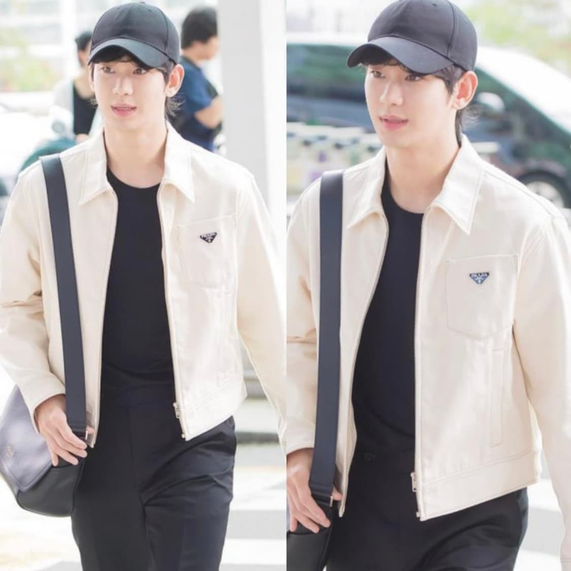 [S+급/오버핏S] 프라다 불 데님 블루종 셔츠 자켓 베이지 상품이미지10