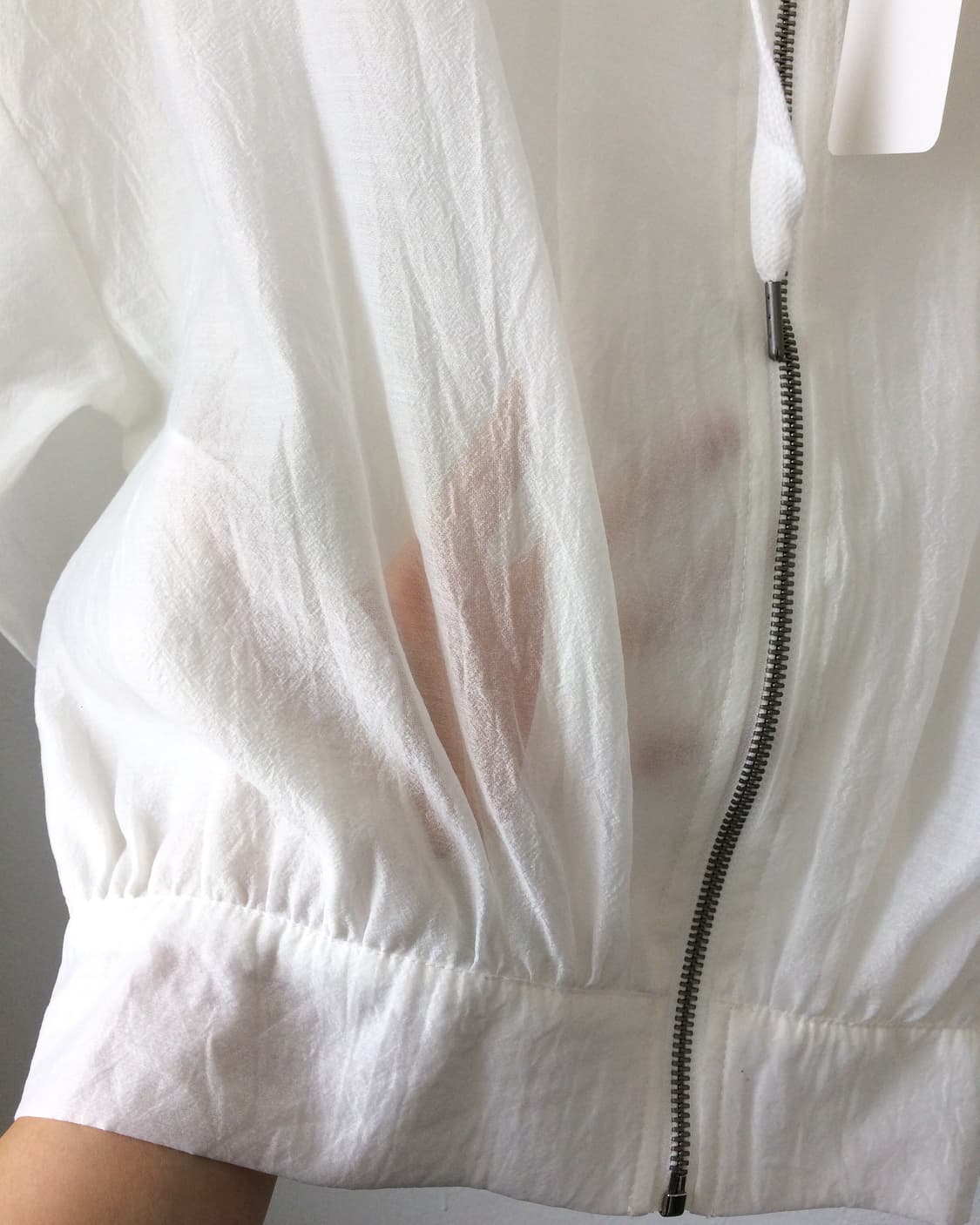 High neck see through hood zip up 상품이미지6