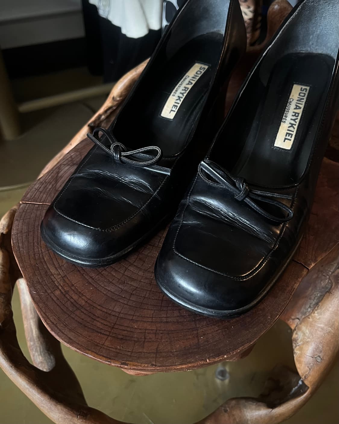 1990s SONIA RYKIEL Old Square Toe Pumps  상품이미지3