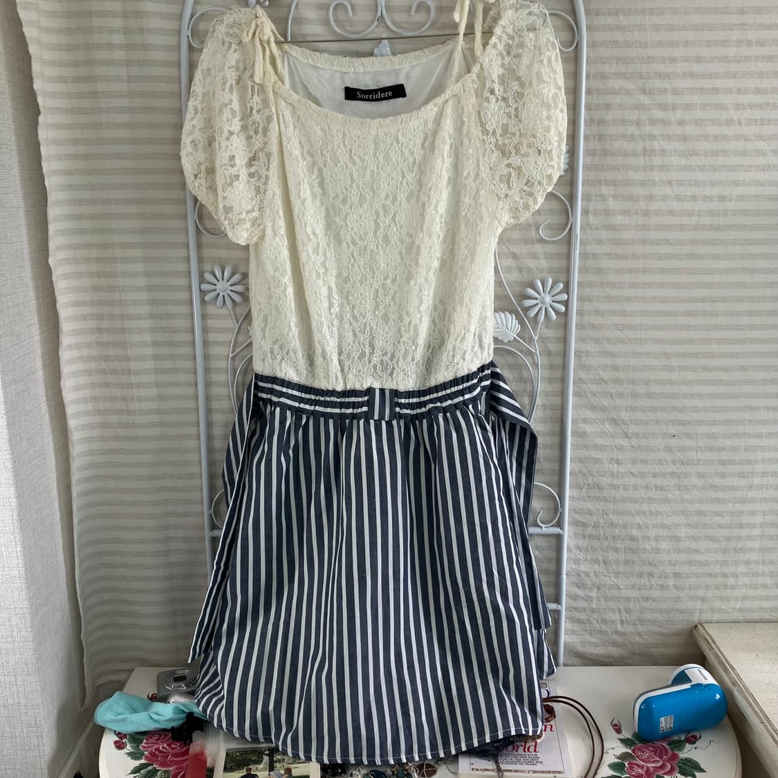 빈티지 레이스 리본 원피스 967 y2k 스트릿 갸루 펑키 일본 상품이미지1