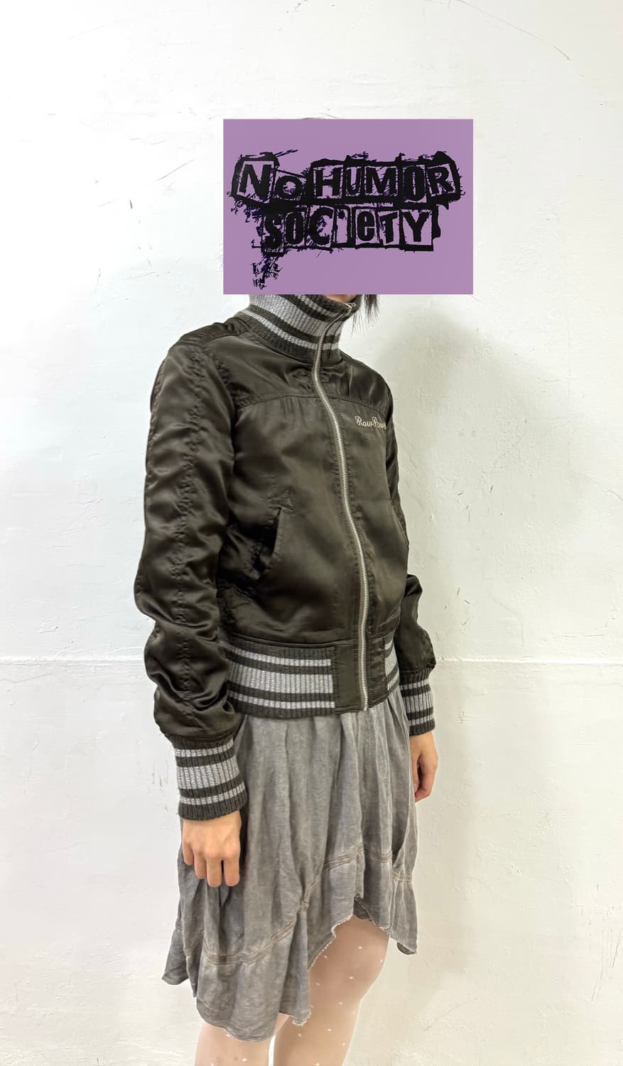 Hysteric Glamour 아카이브 빅 자수 로고 봄버자켓 스카잔 상품이미지2