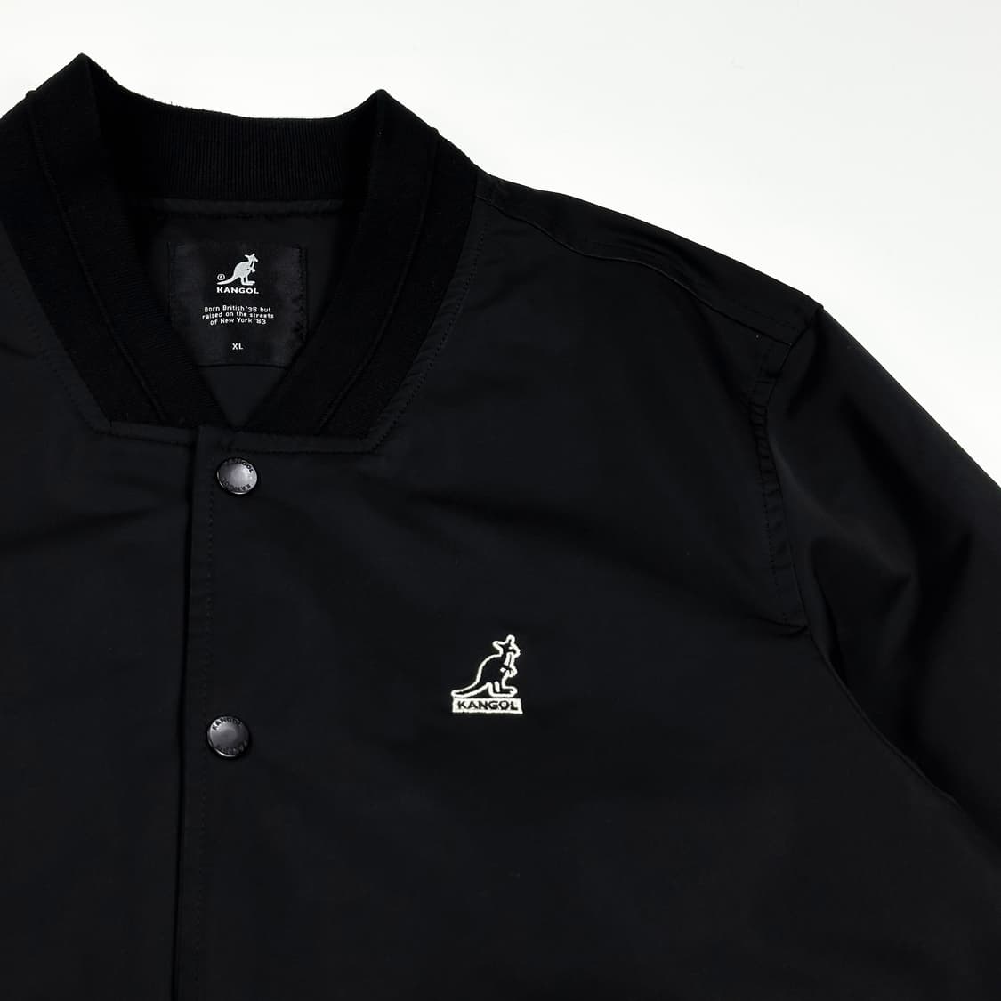 캉골 패치 로고 블랙 봄버 블루종 자켓 (실측 L) 상품이미지3