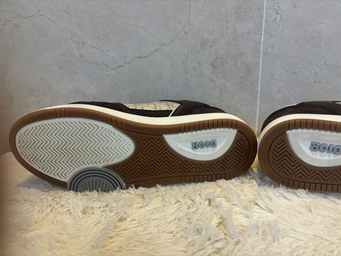 (44) 디올 B27 로우탑스니커즈 브라운 상품이미지8