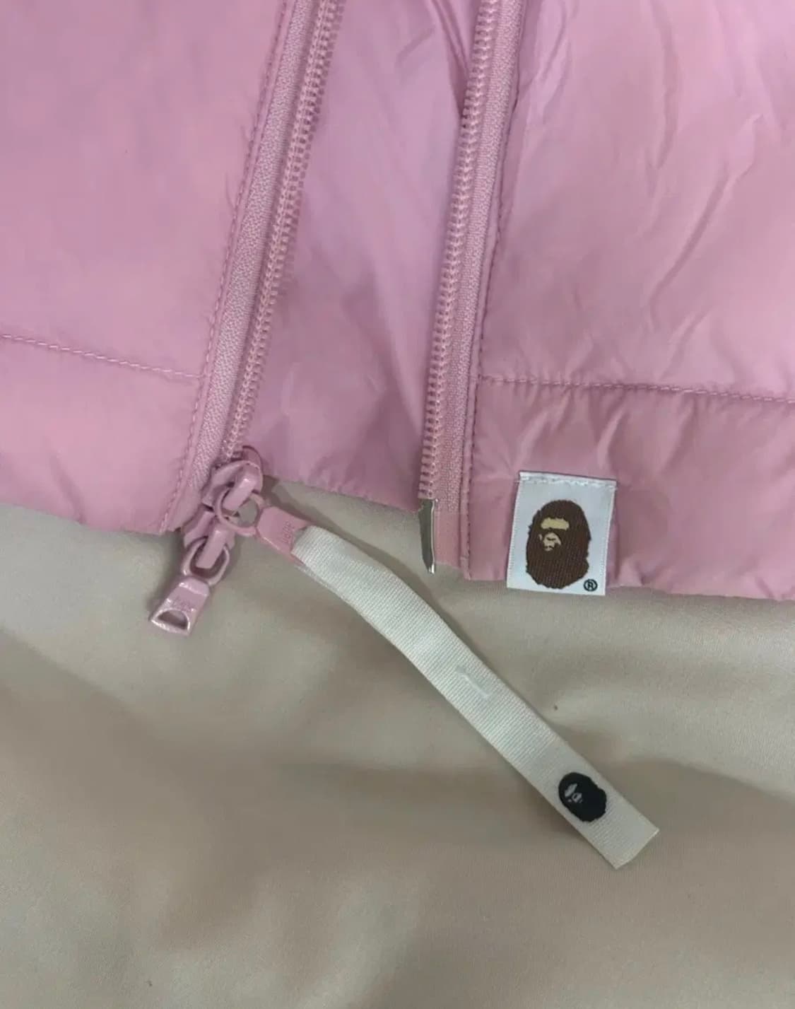 베이프 베이비마일로 조끼패딩 핑크 상품이미지3