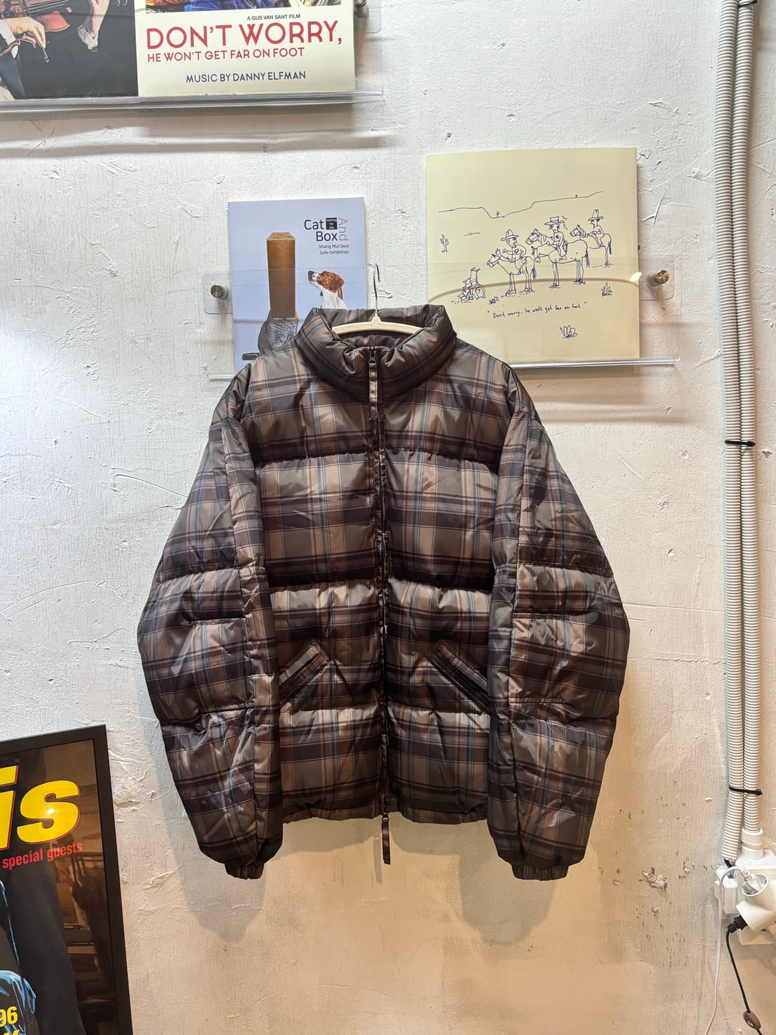 젠틀 커버 타탄 체크 패딩 상품이미지4