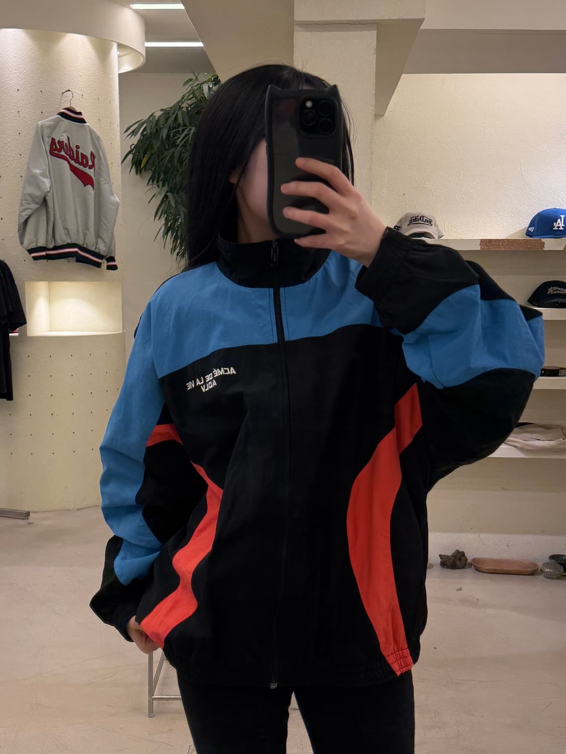 아크메드라비 배색 박시핏 나일론 바람막이 U32 상품이미지1