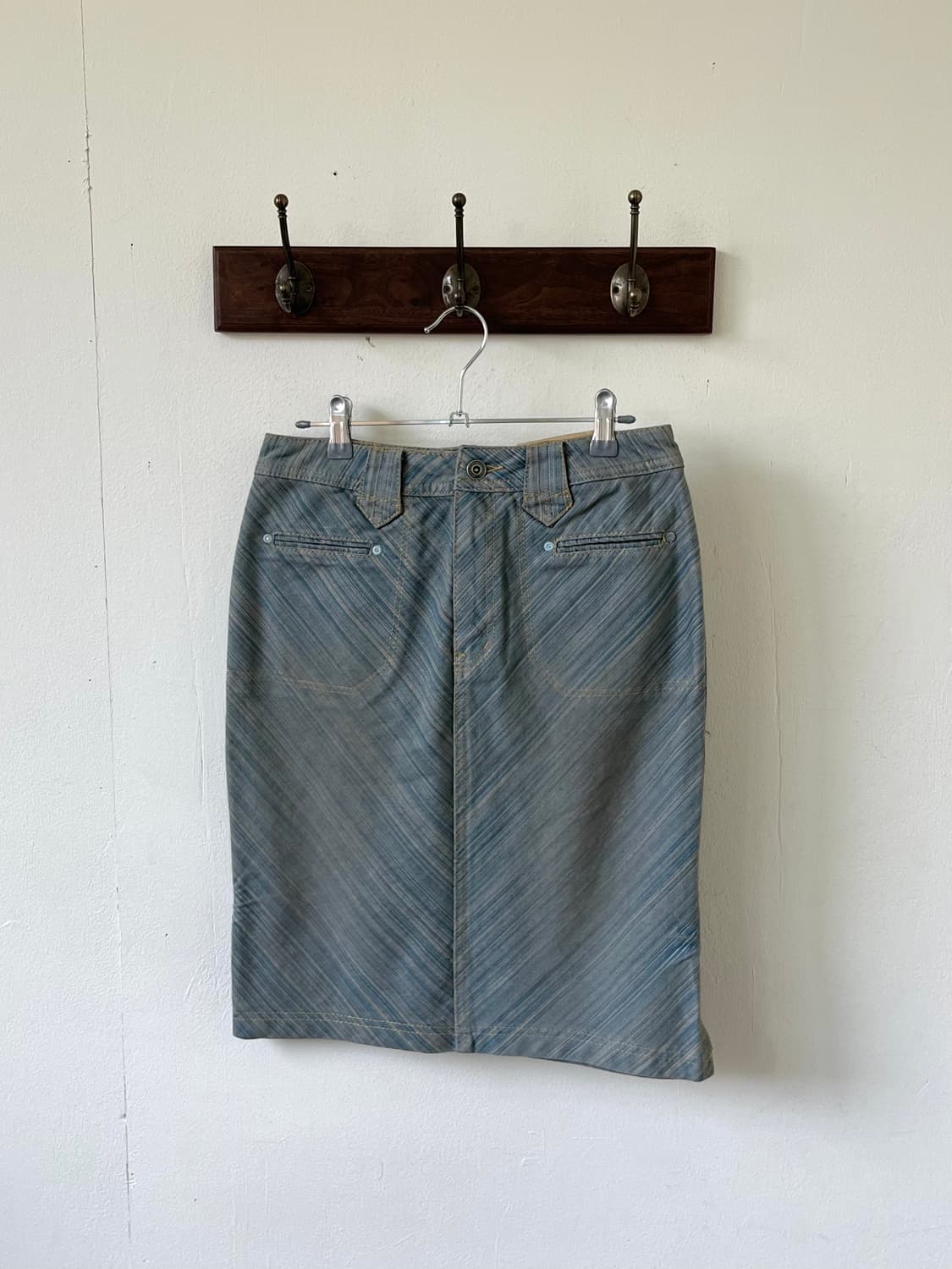 BIAS TIGHT SKIRT 사이드 트임 데님 스커트 상품이미지1