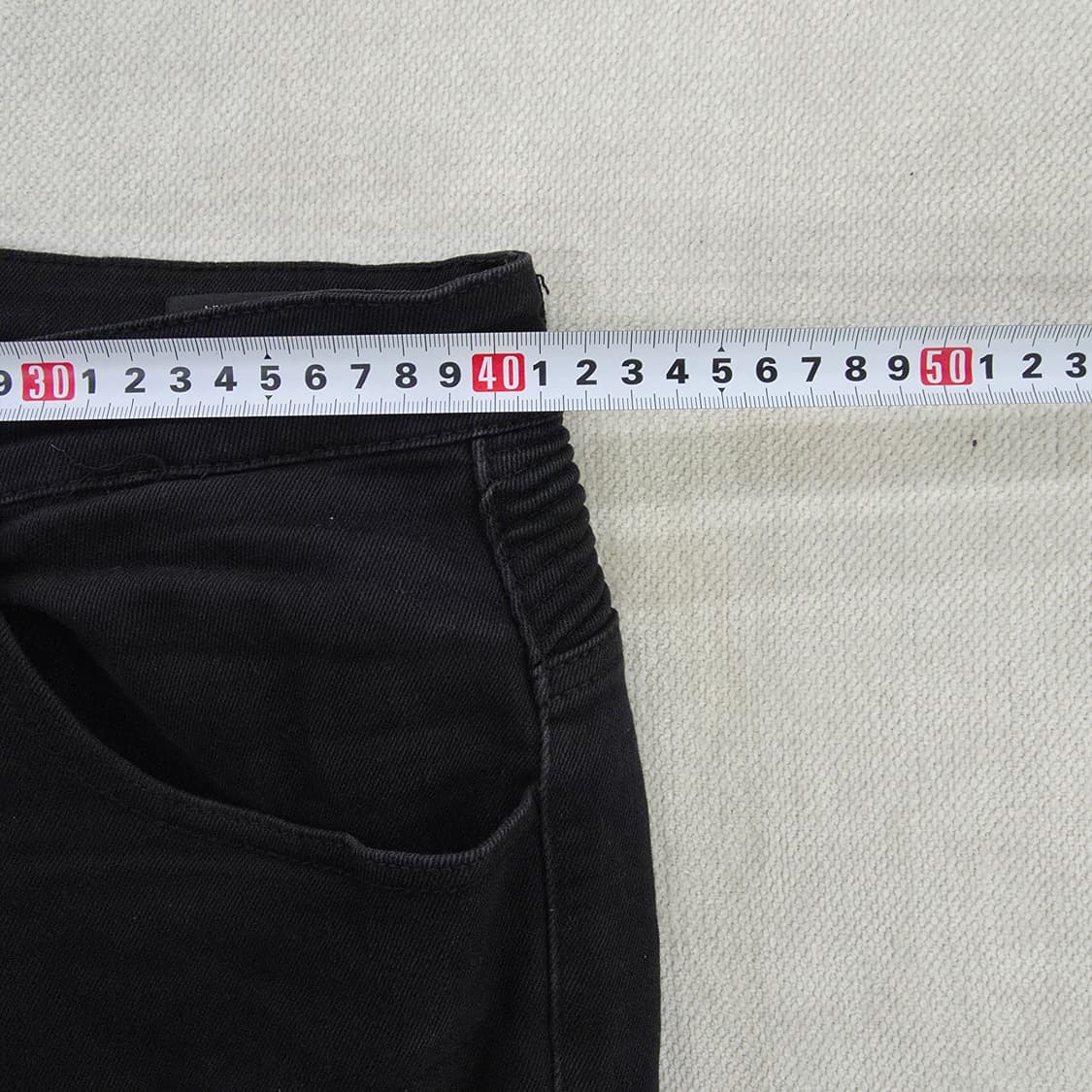 [실측확인] 모토 팬츠 바이크 흑청 데님팬츠 1231J 상품이미지5