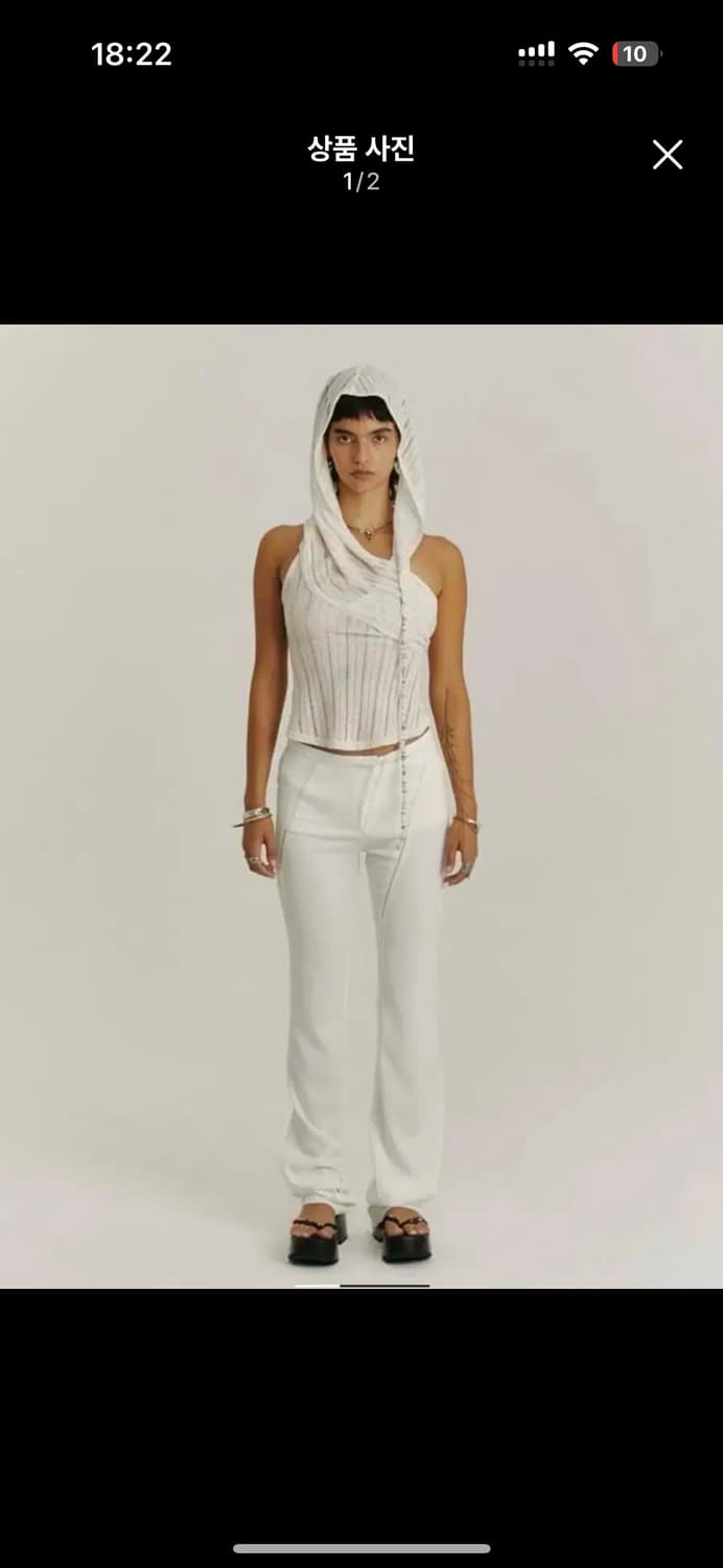 혜인서 후드디 홀터탑 아이보리 상품이미지1