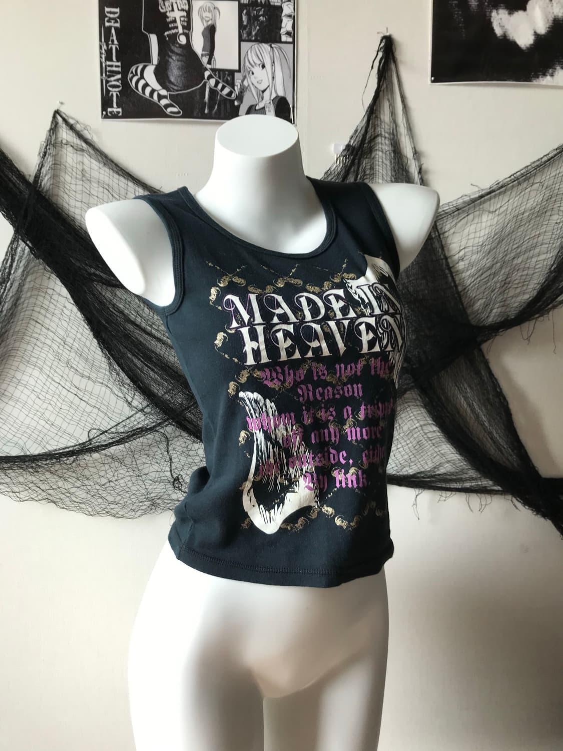 Y2k mood printing sleeveless  상품이미지4