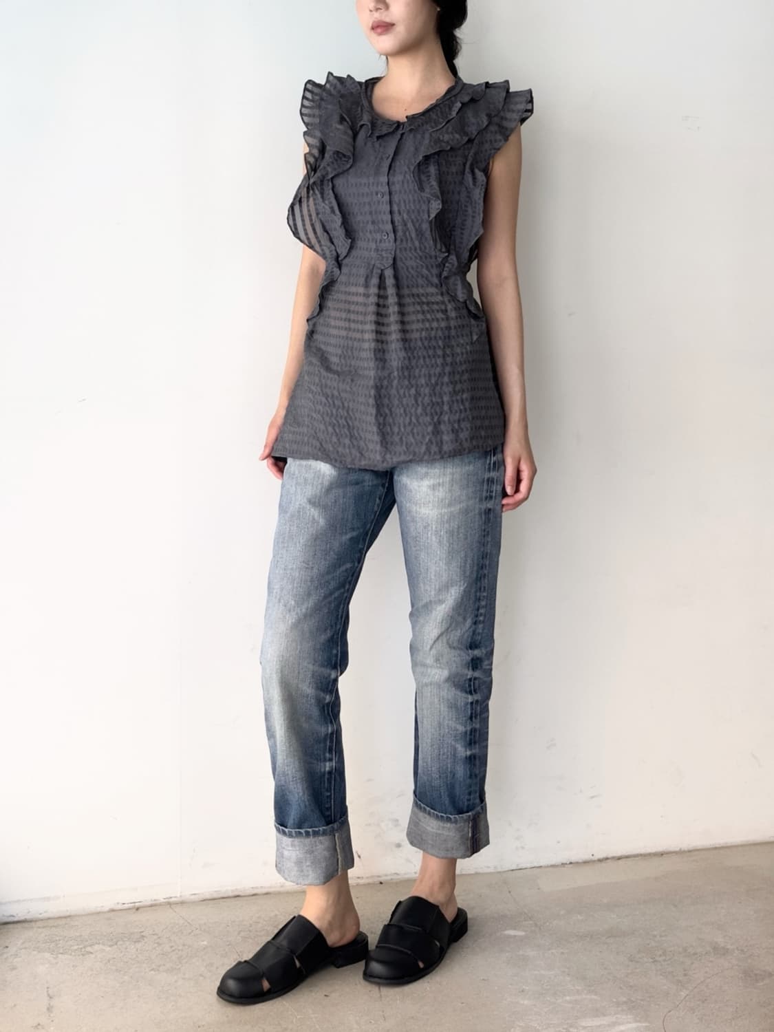 SJSJ ruffle fly blouse  상품이미지6