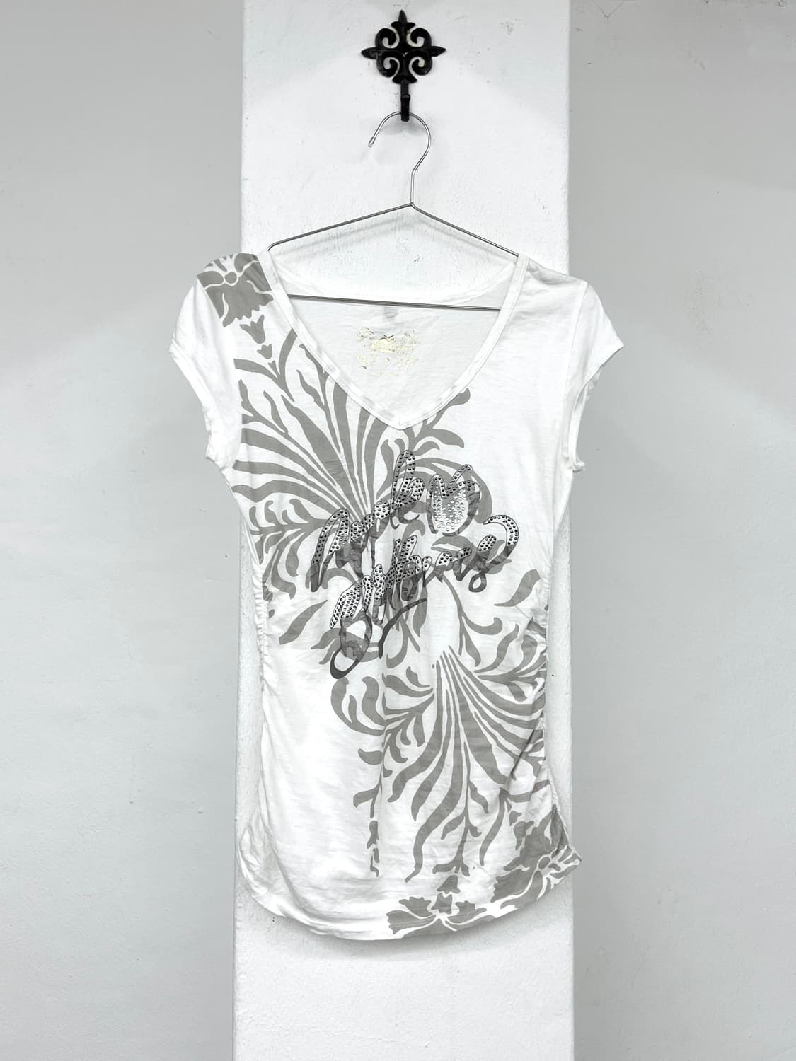 Floral pattern cubic lettering short sle 상품이미지2