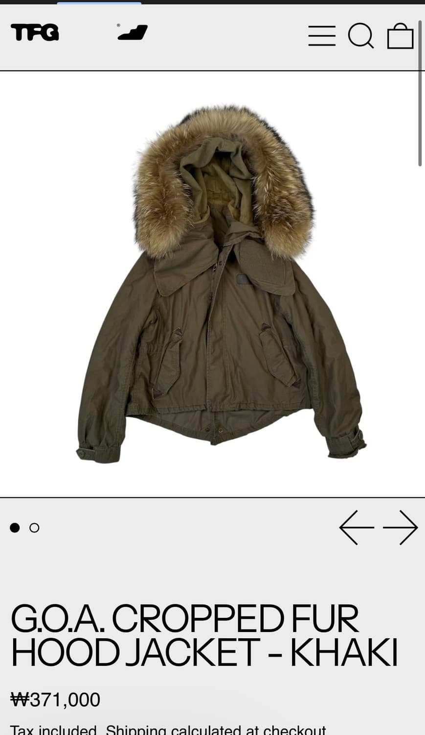 GOA G.O.A 고아 라쿤퍼 숏 자켓 상품이미지8