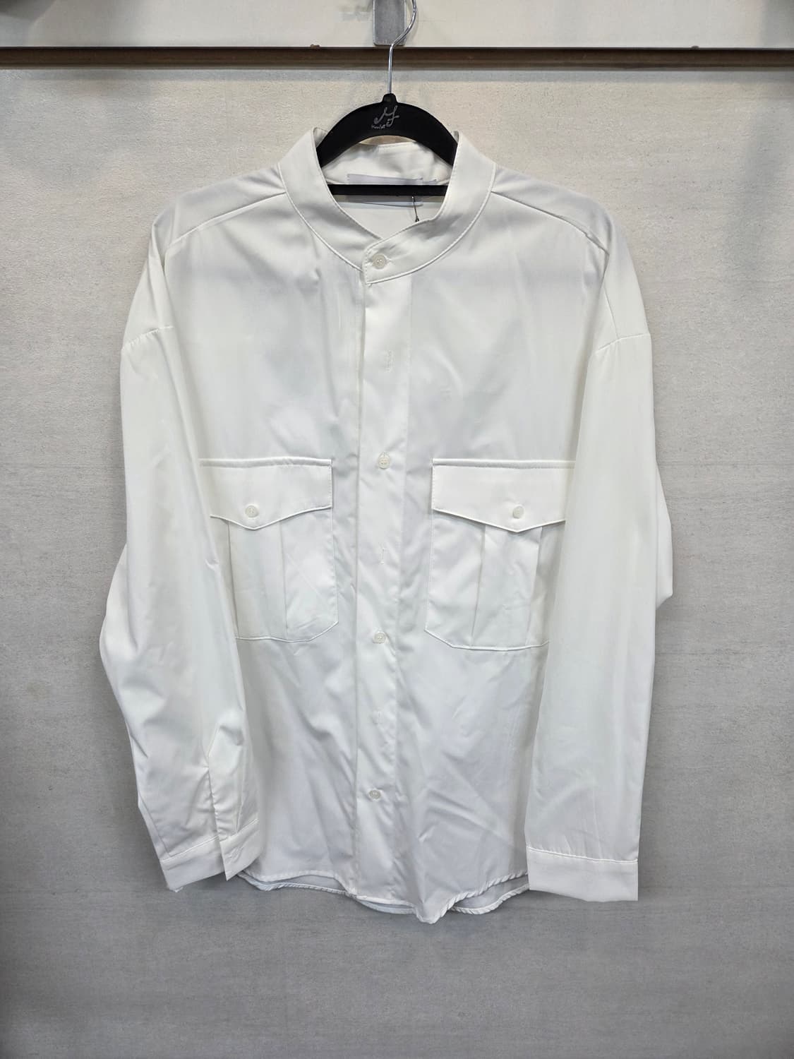수아레 노카라 차이나 셔츠 긴팔 화이트 m 루즈핏 상품이미지1
