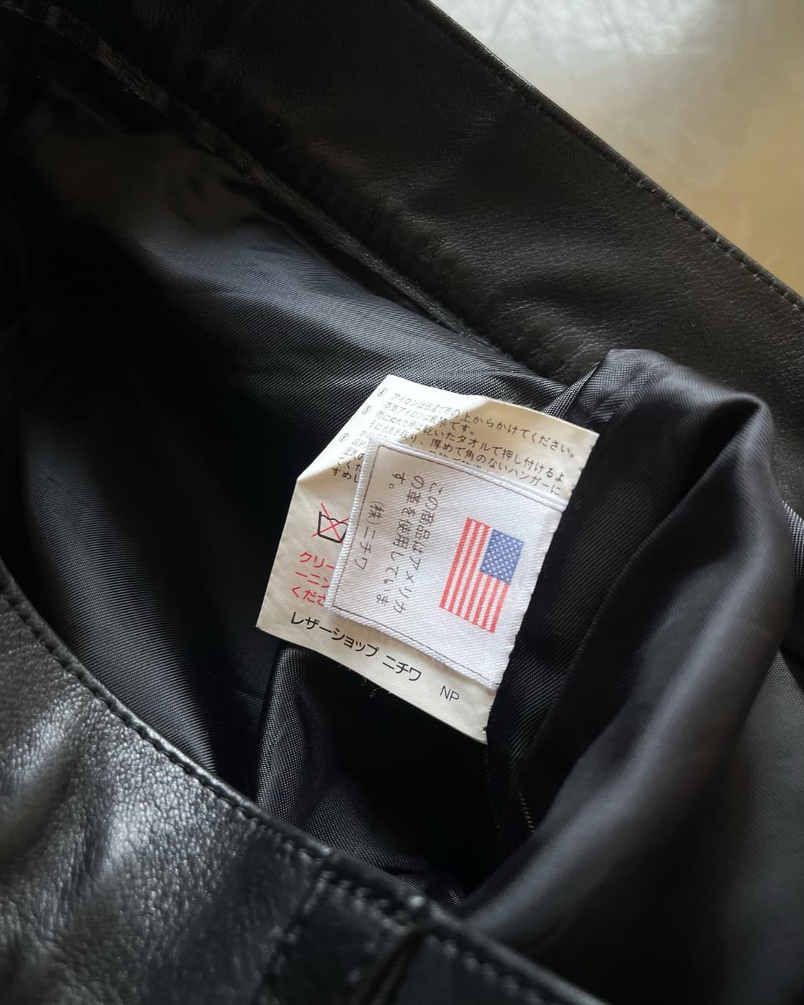 USA Real Cowhide Leather Black Trouser 상품이미지6