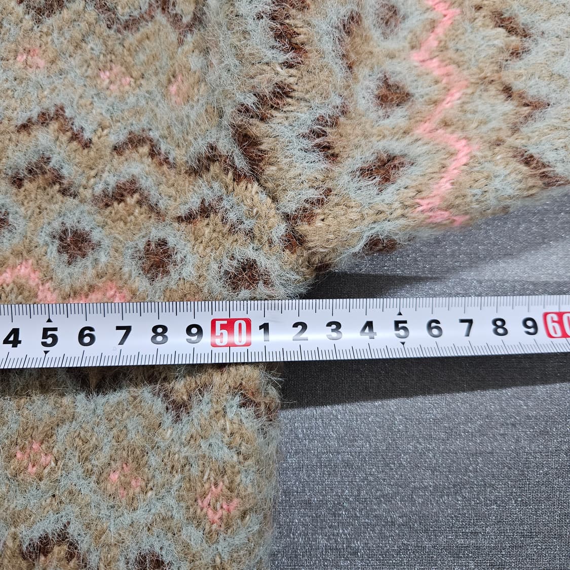 여성M) 자라 모헤어 에스닉 패턴 브이넥 크롭 니트 상품이미지5