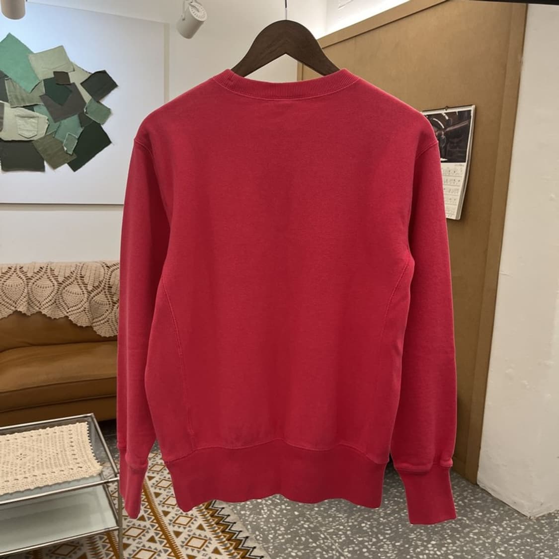 챔피온 리버스위브 Y2K 레트로 00's 핫핑크 맨투맨 M C10676 상품이미지4