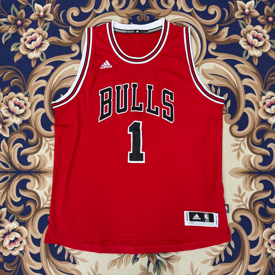 (XL)10s 아디다스  NBA시카고 불스 데릭로즈 스윙맨 홈 유니폼 상품이미지1