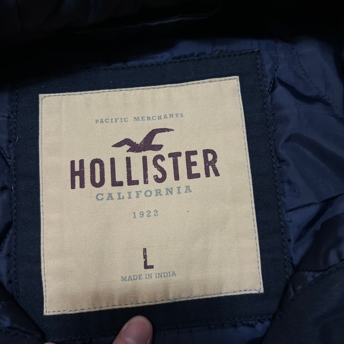 홀리스터 덕다운 퍼후드 롱 야상 패딩 점퍼 [다크 네이비] L/100 상품이미지5