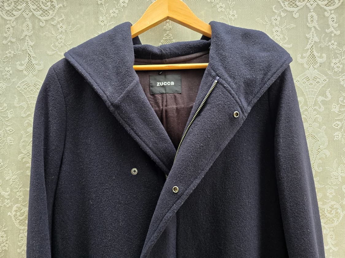 주카 후드 울 코트 A 라인 상품이미지9